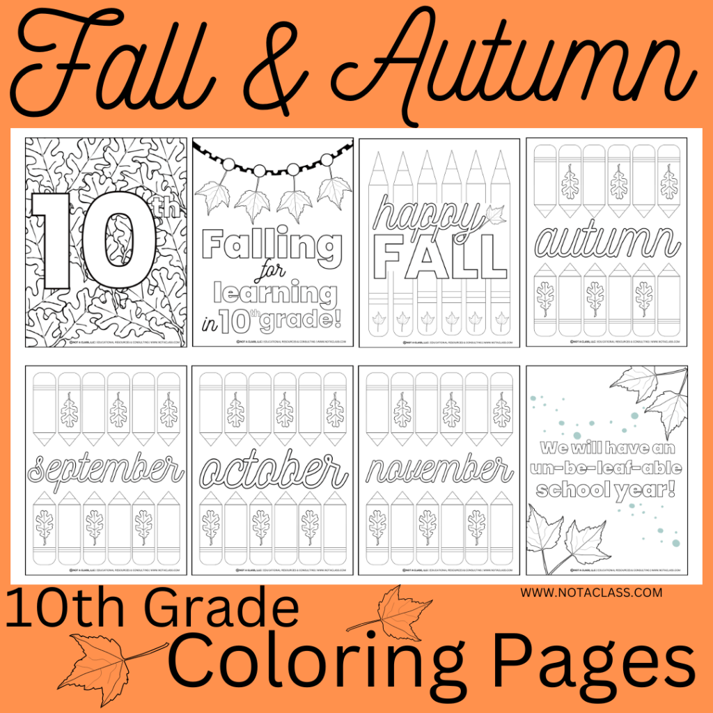 free fall & autumn coloring pages for 10th grade