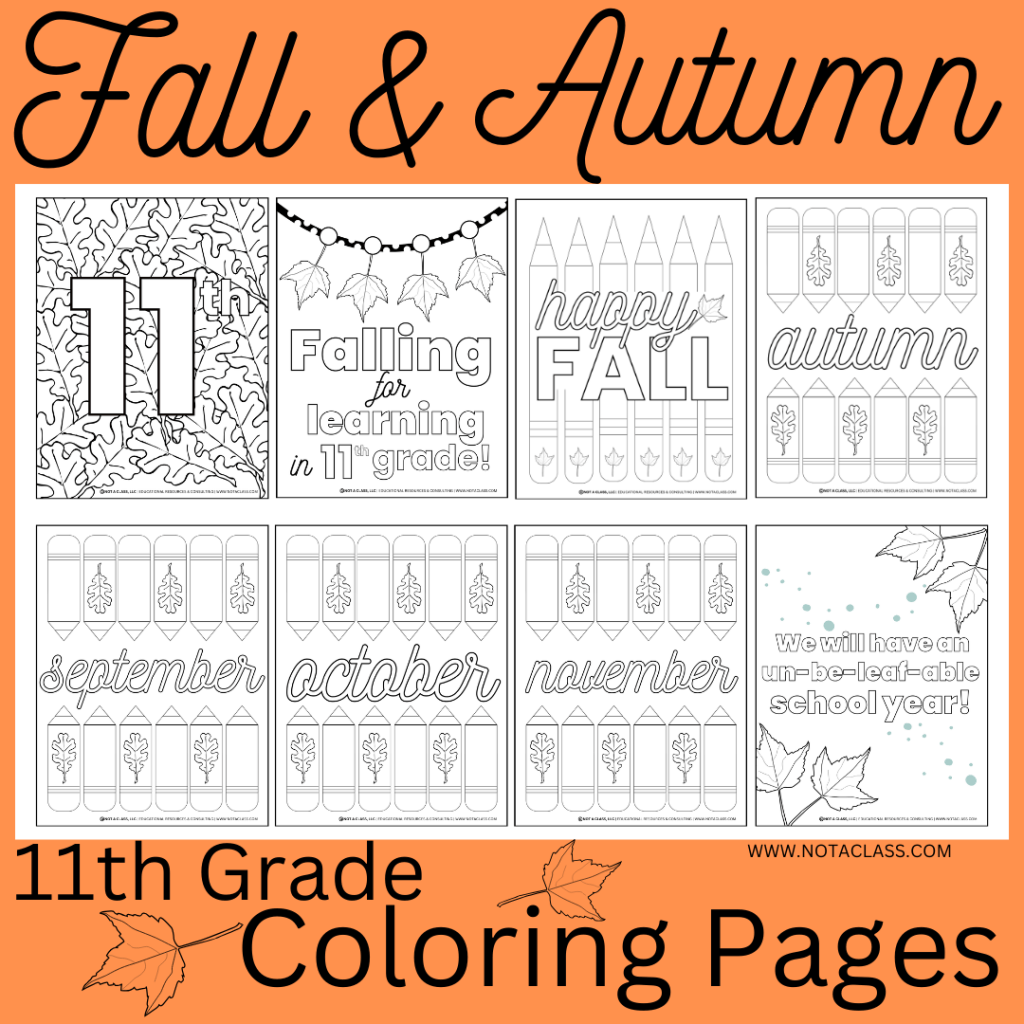 free fall & autumn coloring pages for 11th grade