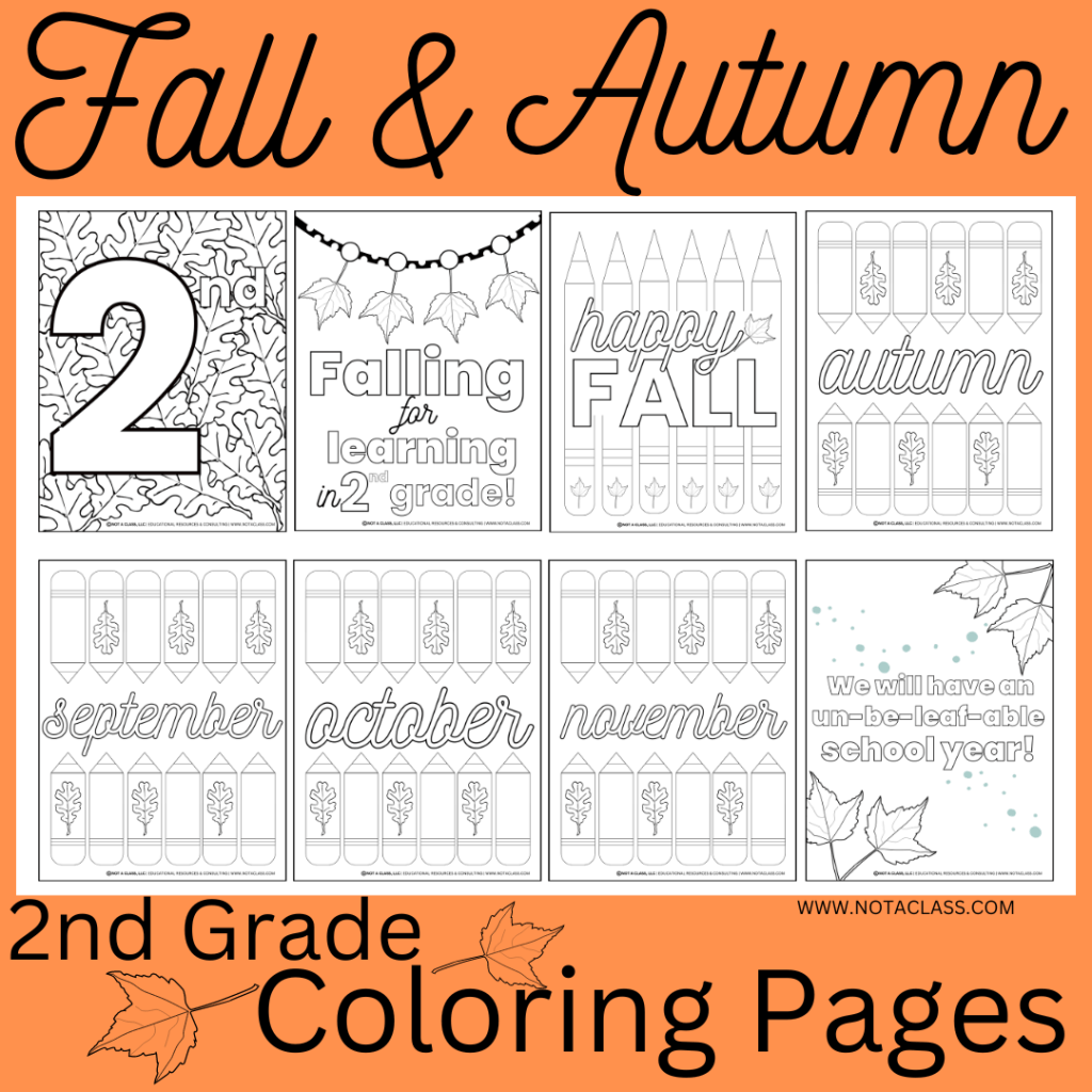 free fall & autumn coloring pages for 2nd grade