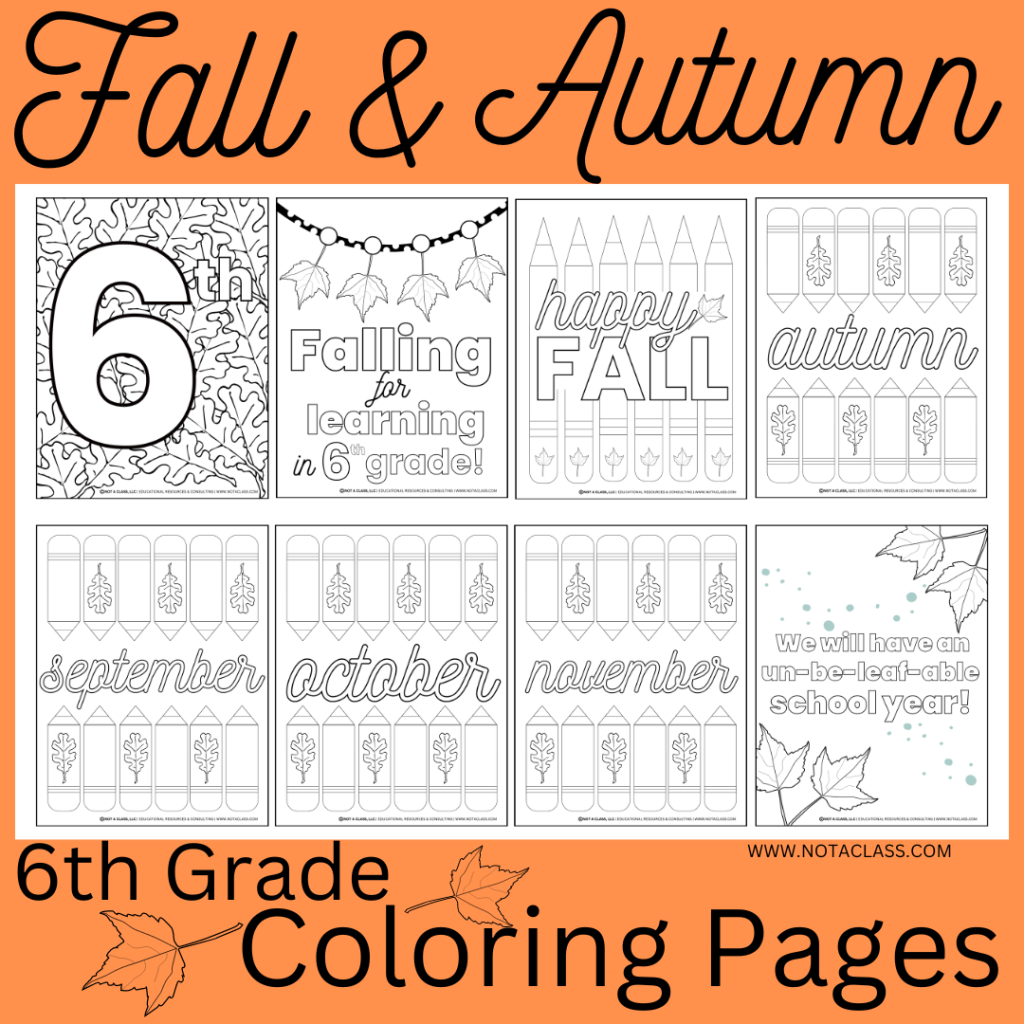 free fall & autumn coloring pages for 6th grade
