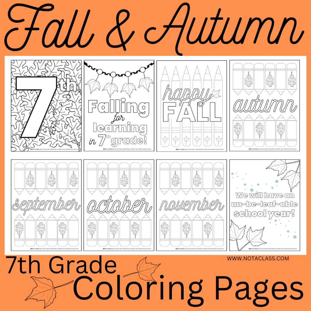 free fall & autumn coloring pages for 7th grade