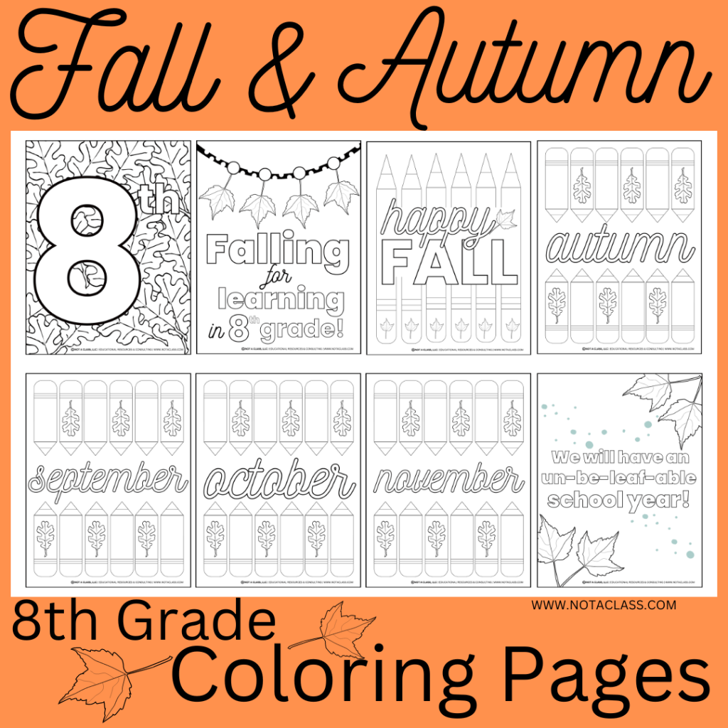 free fall & autumn coloring pages for 8th grade