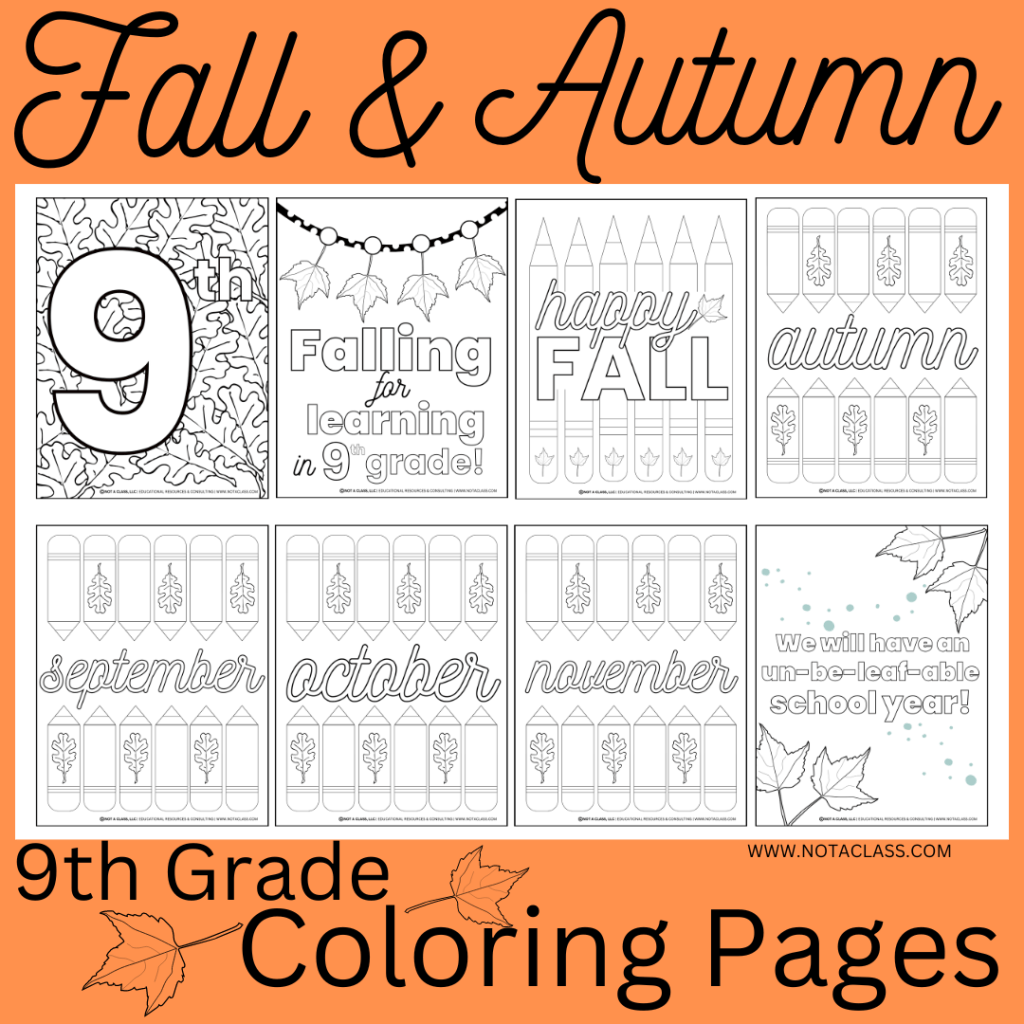 free fall & autumn coloring pages for 9th grade