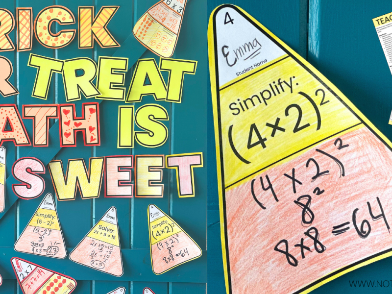 Halloween Candy Corn Math Activities: Crafts, Practice & Bulletin&nbsp;Boards